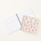 Ballerina Roze Balletschoenen Gepersonaliseerde na Notitieboek (Binnen)