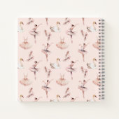 Ballerina Roze Balletschoenen Gepersonaliseerde na Notitieboek (Achterkant)