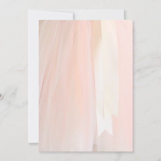 Ballerina Roze Bevestiging Uitnodiging (Achterkant)