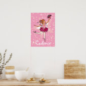 Ballerina roze danseres poster (Keuken)