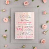 Ballerina Roze Eerste Heilige Communie Uitnodiging