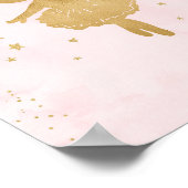 Ballerina Roze en Gouden Sterren Art Decor Poster (Hoek)