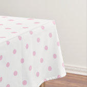 Ballerina roze floraalwitte polka dots tablecloth tafelkleed (Voorbeeld)