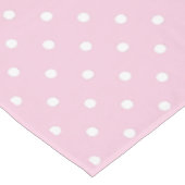 Ballerina roze floraalwitte polka dots tablecloth tafelkleed (Gekanteld)