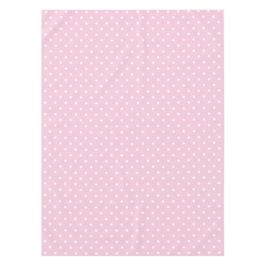 Ballerina roze floraalwitte polka dots tablecloth tafelkleed (Voorkant)