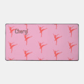 Ballerina. Roze. Gepersonaliseerd Bureaumat (Voorkant)