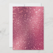 Ballerina roze glitter glanzende meisjes verjaarda kaart (Achterkant)