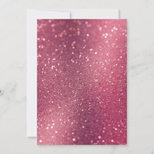 Ballerina roze glitter glanzende meisjes verjaarda kaart (Achterkant)