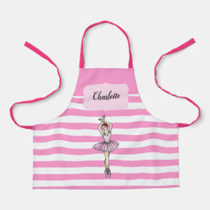 Ballerina Roze Jurk Roze Wit Strepen Patroon Schort