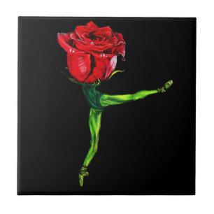 Ballerina Roze Keramische Tegel Tegeltje