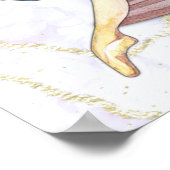 Ballerina Roze Muurkunst Poster (Hoek)