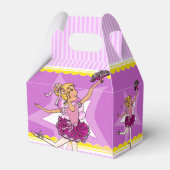 Ballerina roze paarse verjaardagscadeaus bedankdoosjes (Achterkant)