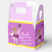 Ballerina roze paarse verjaardagscadeaus bedankdoosjes (Geopend)