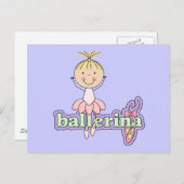 Ballerina - Roze T-shirts en Gifts Briefkaart (Voorkant / Achterkant)