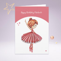 Ballerina Roze Tutu Dancing Meisje Verjaardag