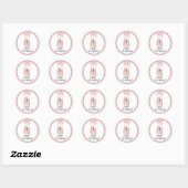 Ballerina Roze Verjaardagsfeestje Favor Stickers (Vel)
