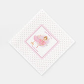 Ballerina roze witte pokkendoekjes servetten (Hoek)