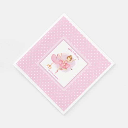 Ballerina roze witte spoeldoekjes servet (Hoek)