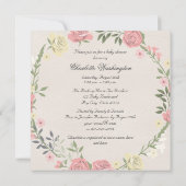 Ballerina Rozen Krans Baby shower Kaart (Achterkant)