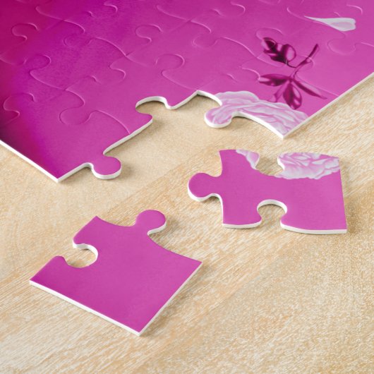 Ballerina & Rozen Roze Jigzaag Puzzle Legpuzzel (Zijkant)