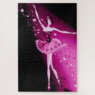 Ballerina & Rozen Roze Jigzaag Puzzle Legpuzzel