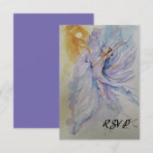 Ballerina RSVP Kaartje (Voorkant / Achterkant)