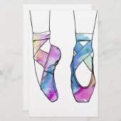Ballerina Schattige Ballet Briefpapier (Voorkant / Achterkant)