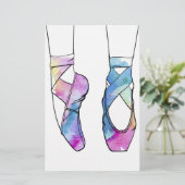 Ballerina Schattige Ballet Briefpapier (Staand voorkant)