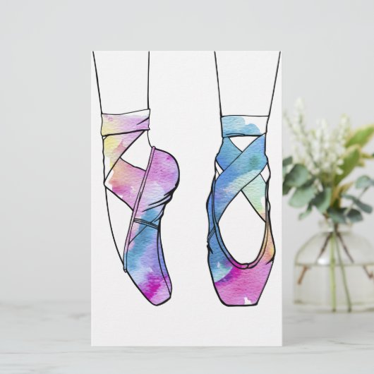 Ballerina Schattige Ballet Briefpapier (Staand voorkant)