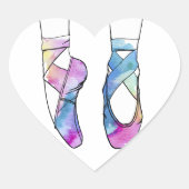 Ballerina Schattige Ballet Hart Sticker (Voorkant)
