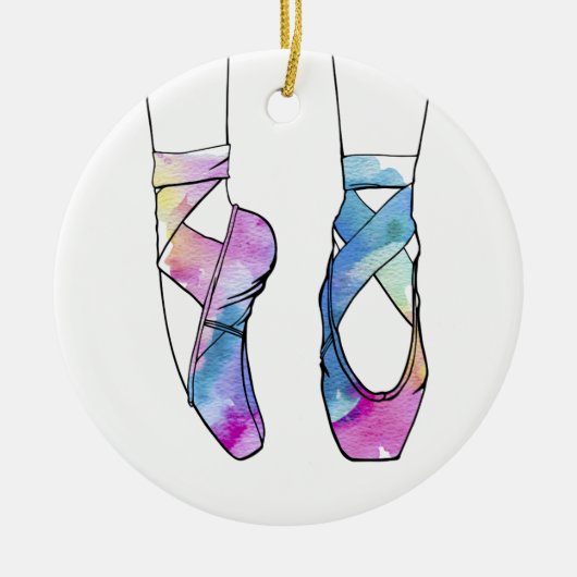 Ballerina Schattige Ballet Keramisch Ornament (Voorkant)