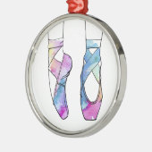 Ballerina Schattige Ballet Metalen Ornament (Links)
