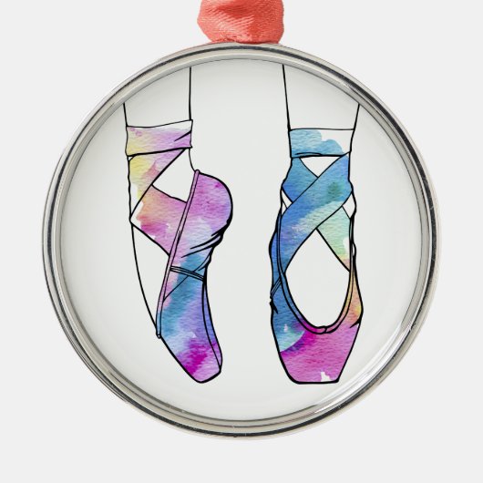 Ballerina Schattige Ballet Metalen Ornament (Voorkant)