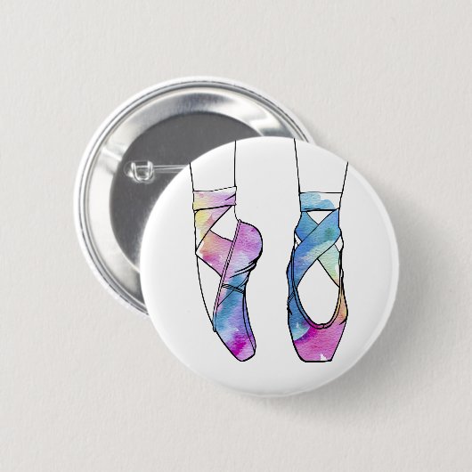 Ballerina Schattige Ballet Ronde Button 5,7 Cm (Voorkant /achterkant)