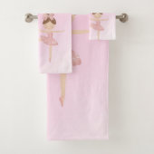 Ballerina Schattige Roze Modern Bad Handdoek (Insitu)
