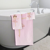 Ballerina Schattige Roze Modern Bad Handdoek