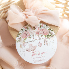 Ballerina schoenen bloemendans en twirl verjaardag bedankjes labels