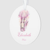 Ballerina schoenen kerstboomversier roze ornament (voorkant)