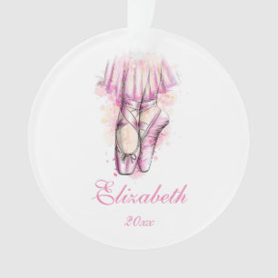 Ballerina schoenen kerstboomversier roze ornament