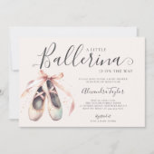 Ballerina Schoenen Linten Roze Goud Baby Meisje Do Kaart (Voorkant)