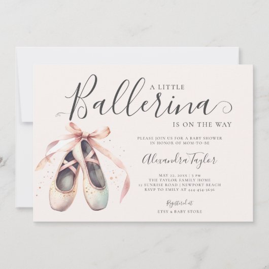 Ballerina Schoenen Linten Roze Goud Baby Meisje Do Kaart