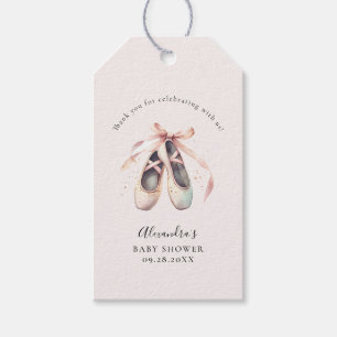 Ballerina Schoenen Roze Bow Gouden Baby Meisje Dou Cadeaulabel