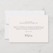 Ballerina schoenen roze gouden strik chique meisje bedankkaart (Achterkant)