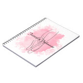 Ballerina Schoenen Roze Waterverf met Naam Notitieboek (Linkerzijde)