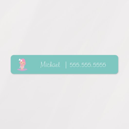 Ballerina School Class Lunch Naam Nummer Labels (Design 1)
