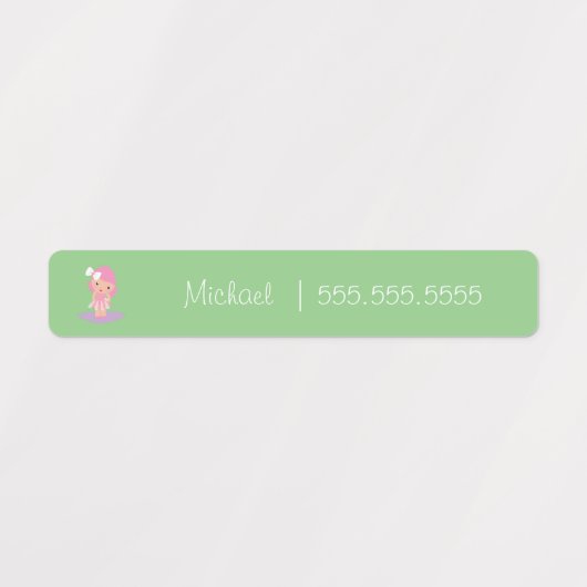 Ballerina School Class Lunch Naam Nummer Labels (Design 2)