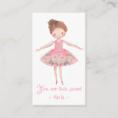 Ballerina Scrunchie Party Favor Kaart (Voorkant)