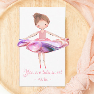 Ballerina Scrunchie Party Favor Kaart