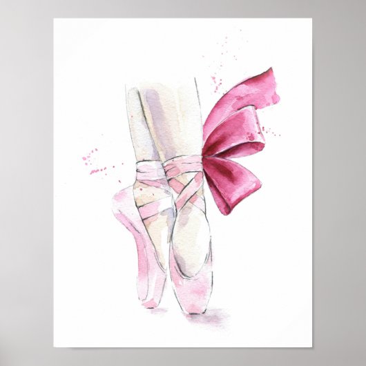 Ballerina Shoes Ballet Slippers Poster (Voorkant)