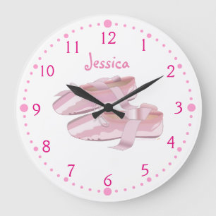 Ballerina Shoes Clock Personalized Ballet Gift Grote Klok